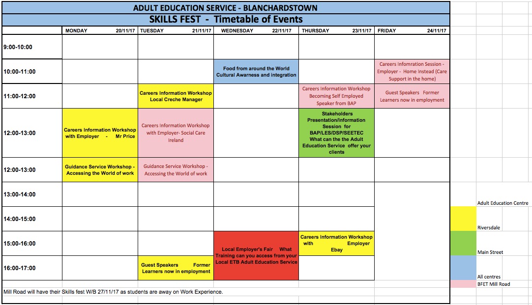 Blanchardstown Adult Education Skills Fest